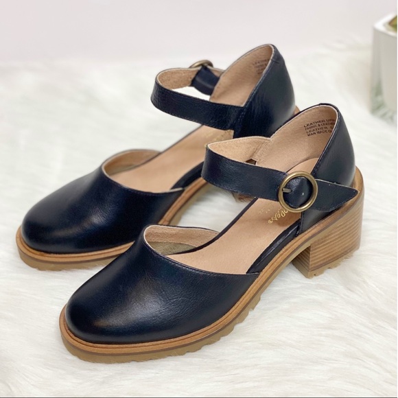 Seychelles Shoes Anthropologie Lock And Key Mary Jane Heels Black Leather By Seychelles 7